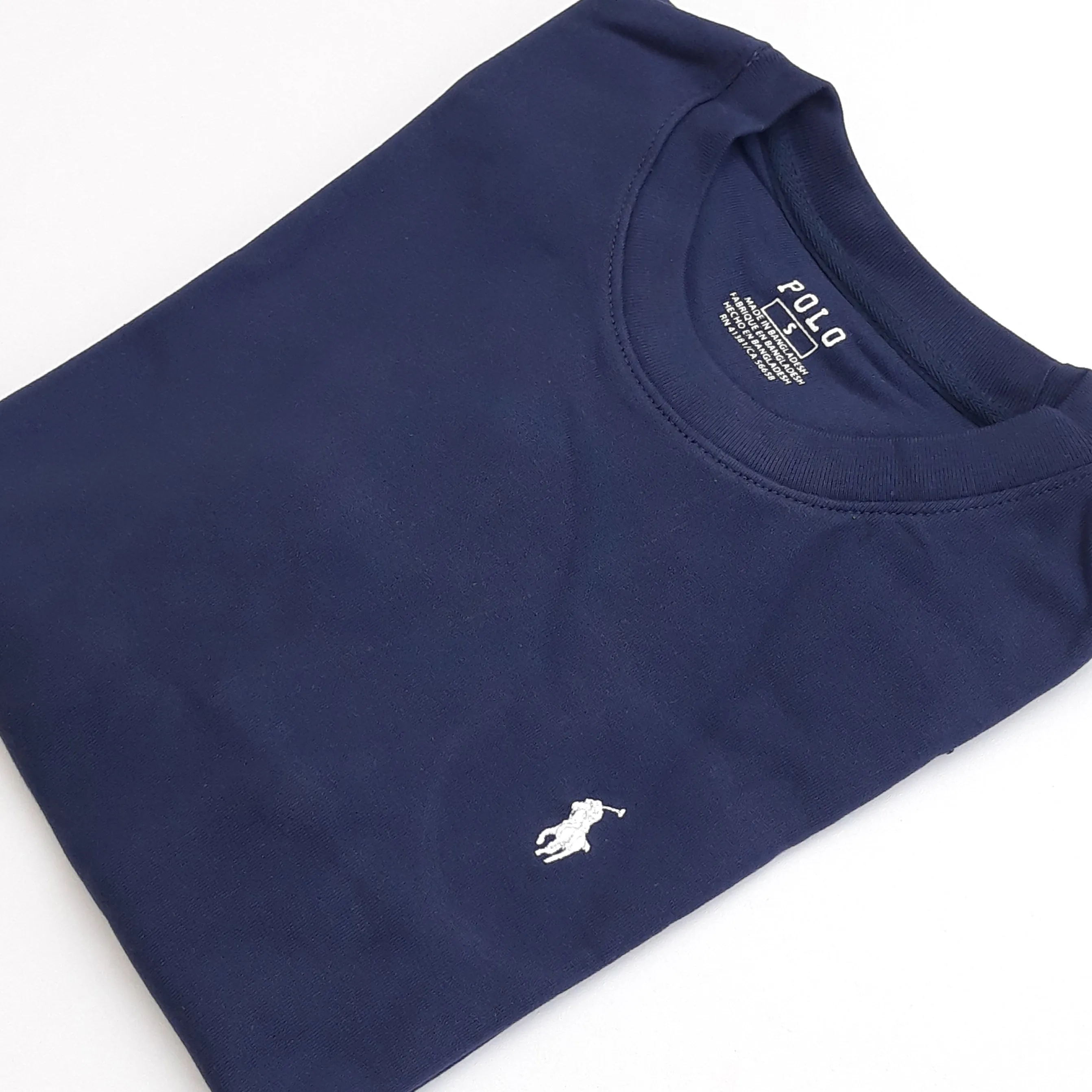 PL - Men 'Navy' Signature Polo Crew Neck Terry Sweatshirt PL271