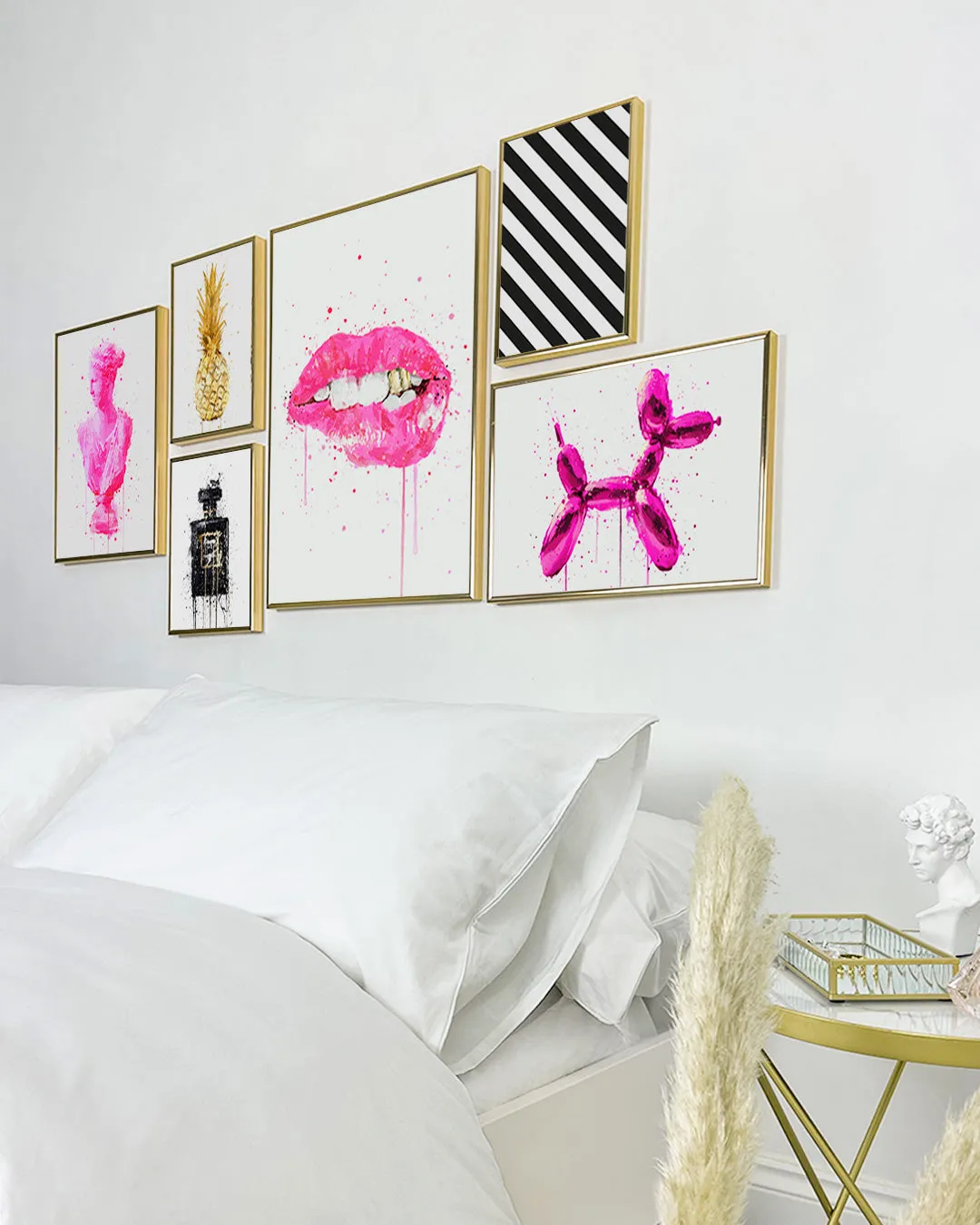 Pop Art Lips Wall Art Print 'Hot Pink'