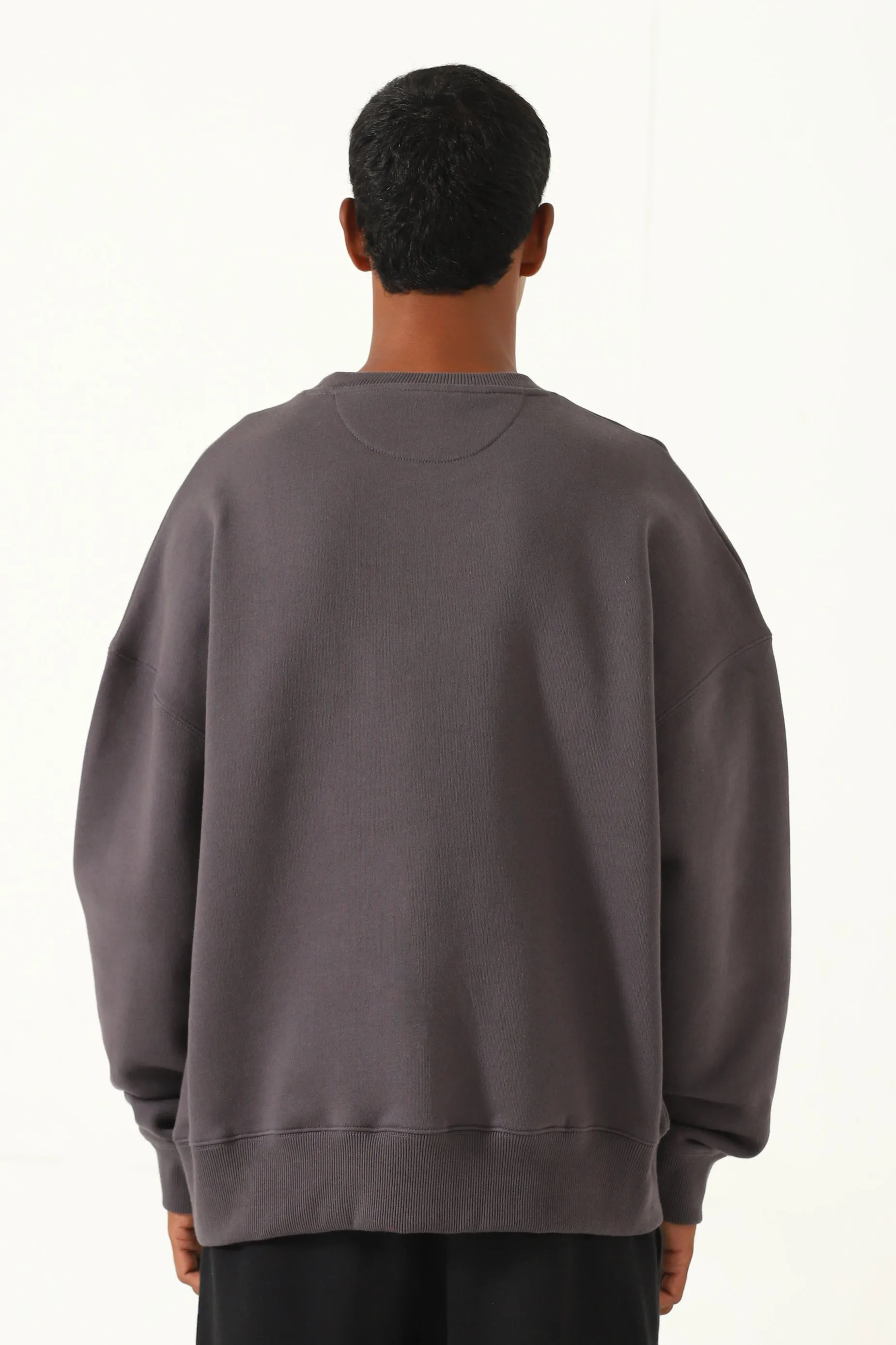 "INSAAF" ASH GREY PRINTED SWEATSHIRT