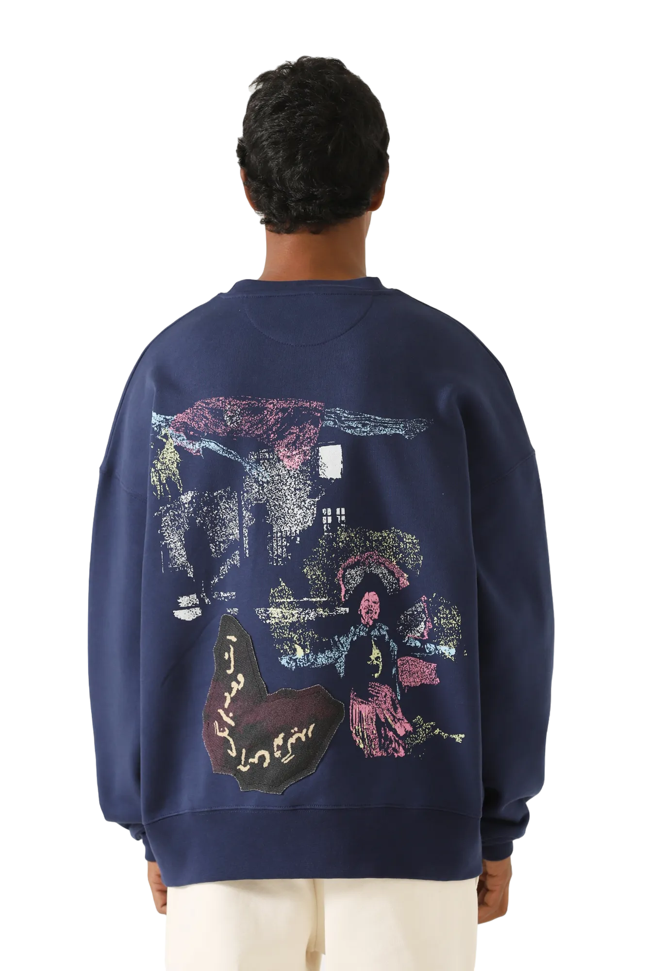 "SPIRITS" SCREEN PRINTED SWEATHSIRT