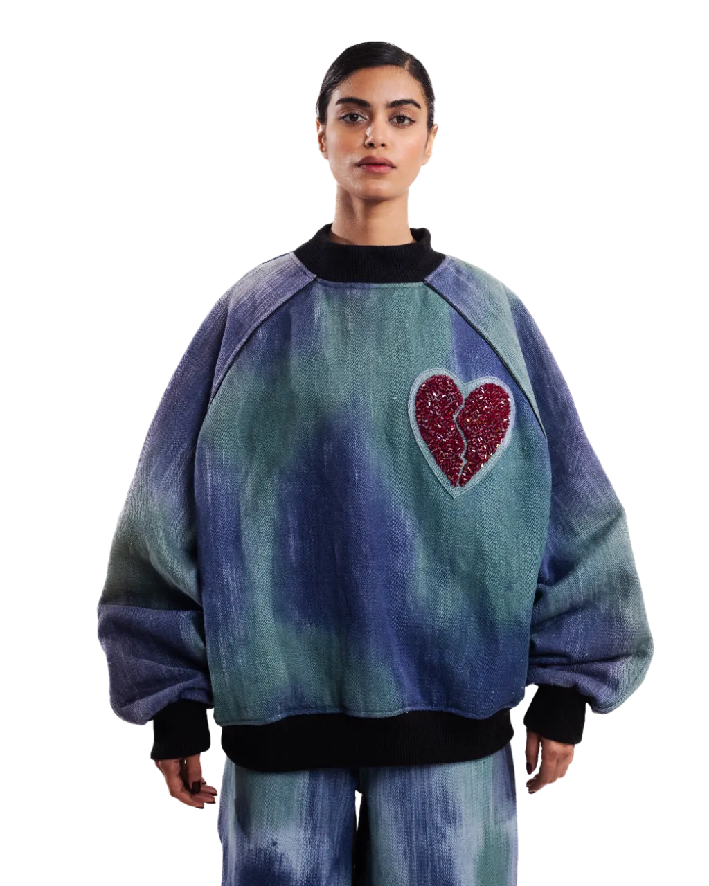 "WUTHERING HEIGHTS" HANDWOVEN SWEATSHIRT