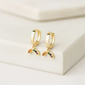 Riot Rainbow Drop Hoop Earrings