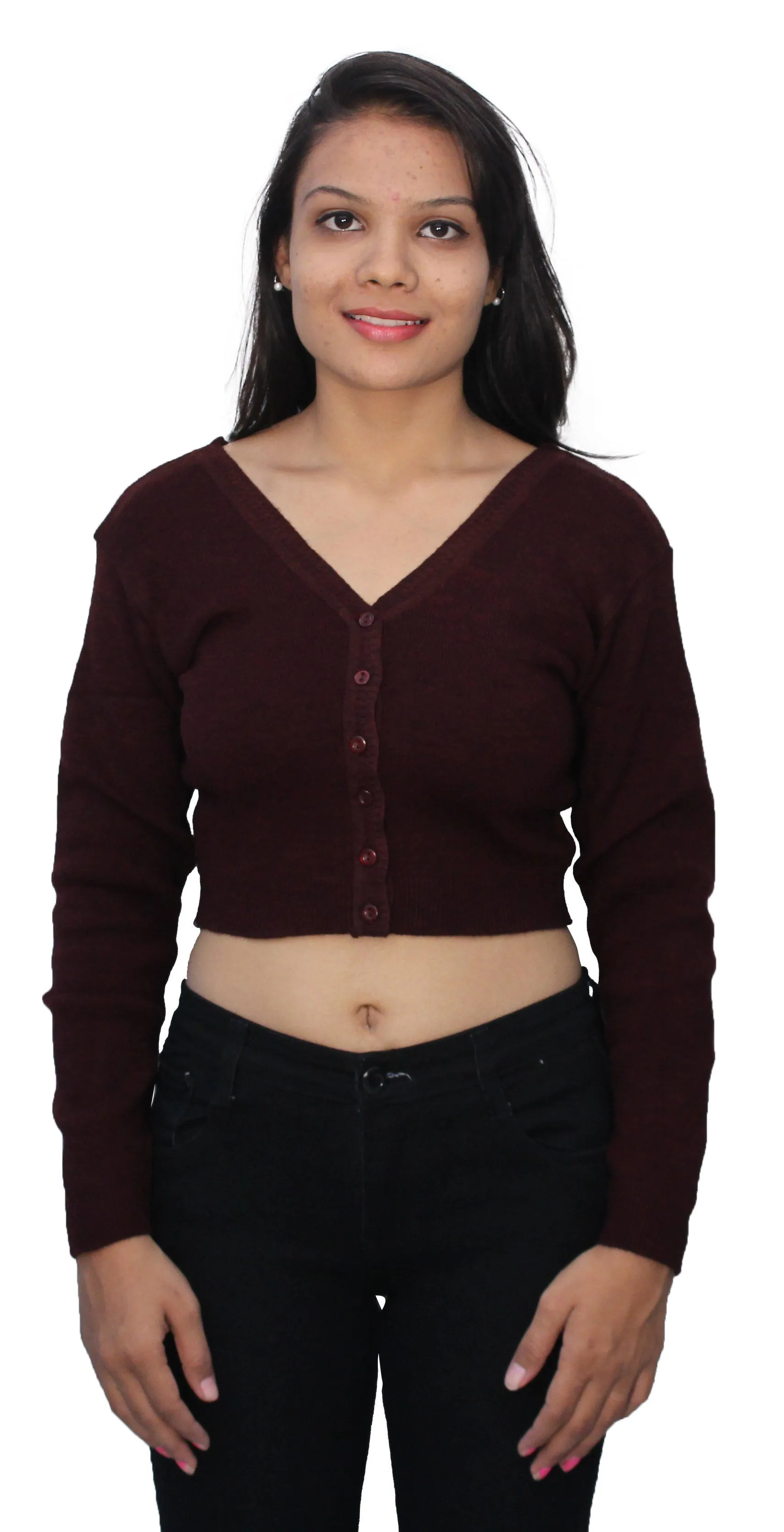Romano nx Long Sleeve Wool Warm Winter Saree Blouse for Women
