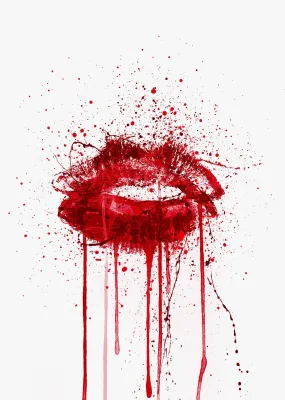 Ruby Woo' Lips Wall Art Print