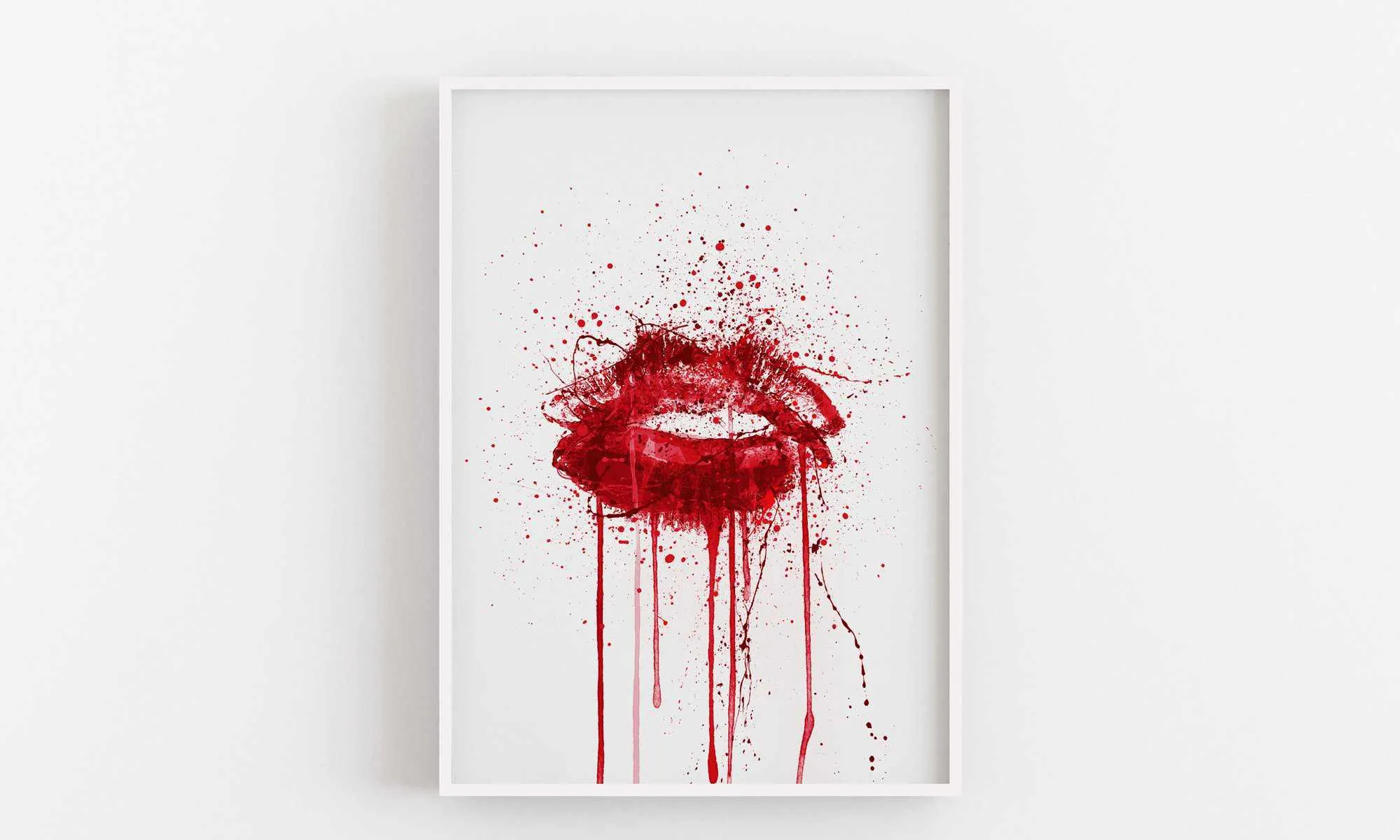 Ruby Woo' Lips Wall Art Print