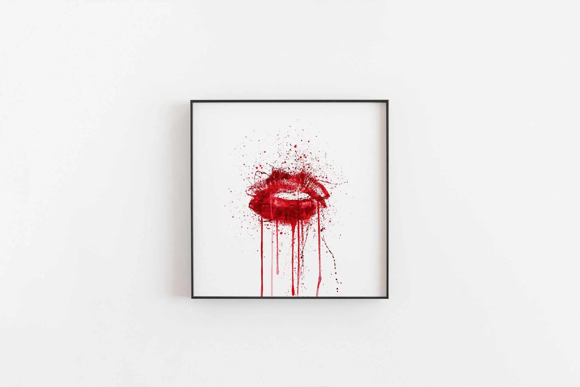 Ruby Woo' Lips Wall Art Print