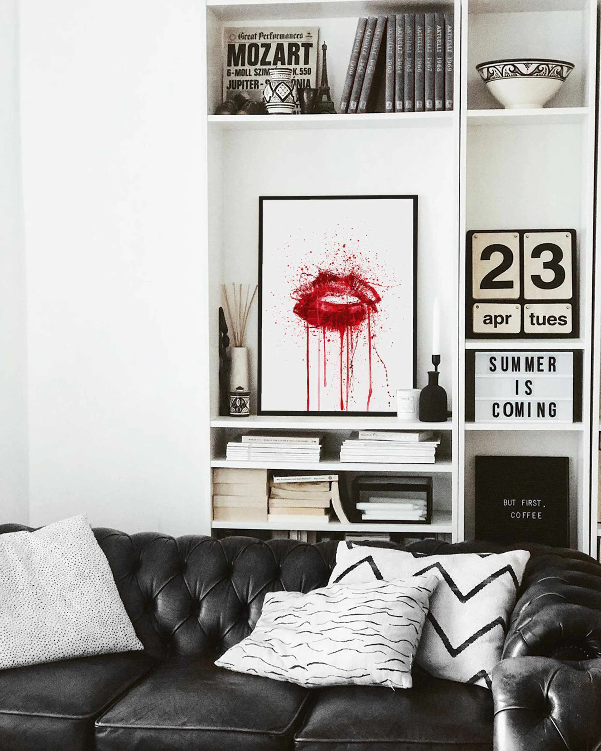 Ruby Woo' Lips Wall Art Print