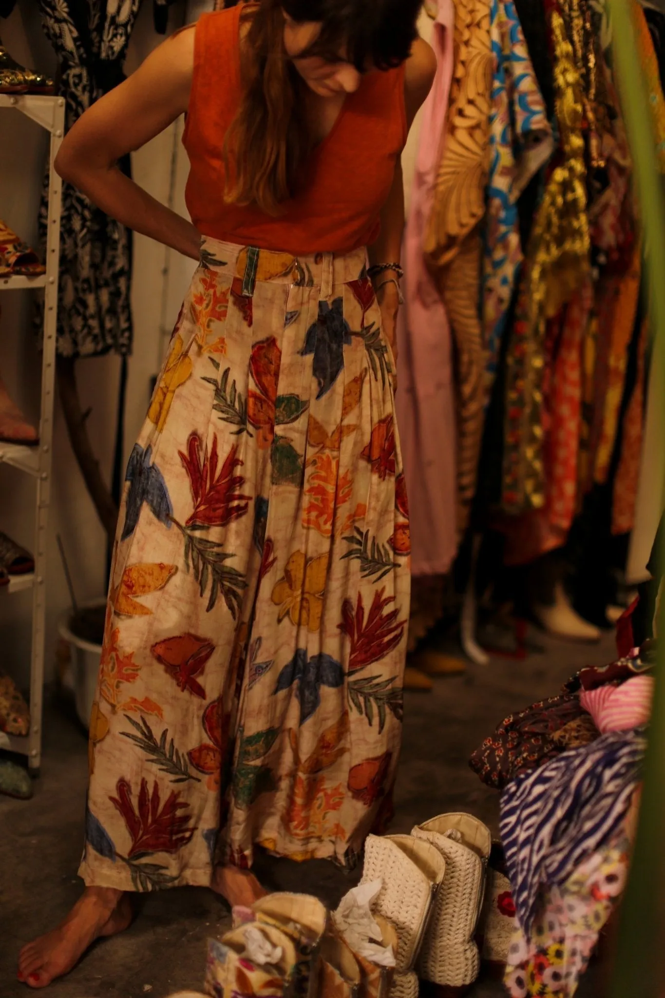 SILK WIDE LEG PANTS SAMIRA