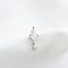 Optimized Title: Elegant Silver Crystal Earpin
