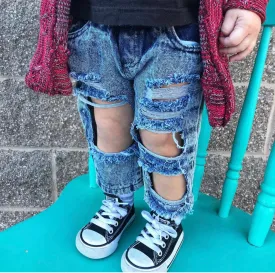 Stonewash Distressed Jeans