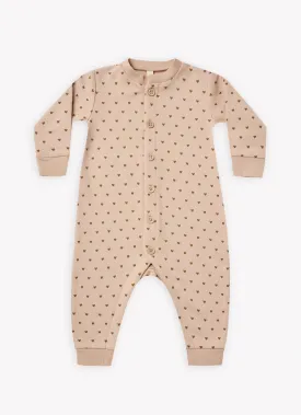 The Fleece Jumpsuit by Quincy Mae - Hearts - BABY
