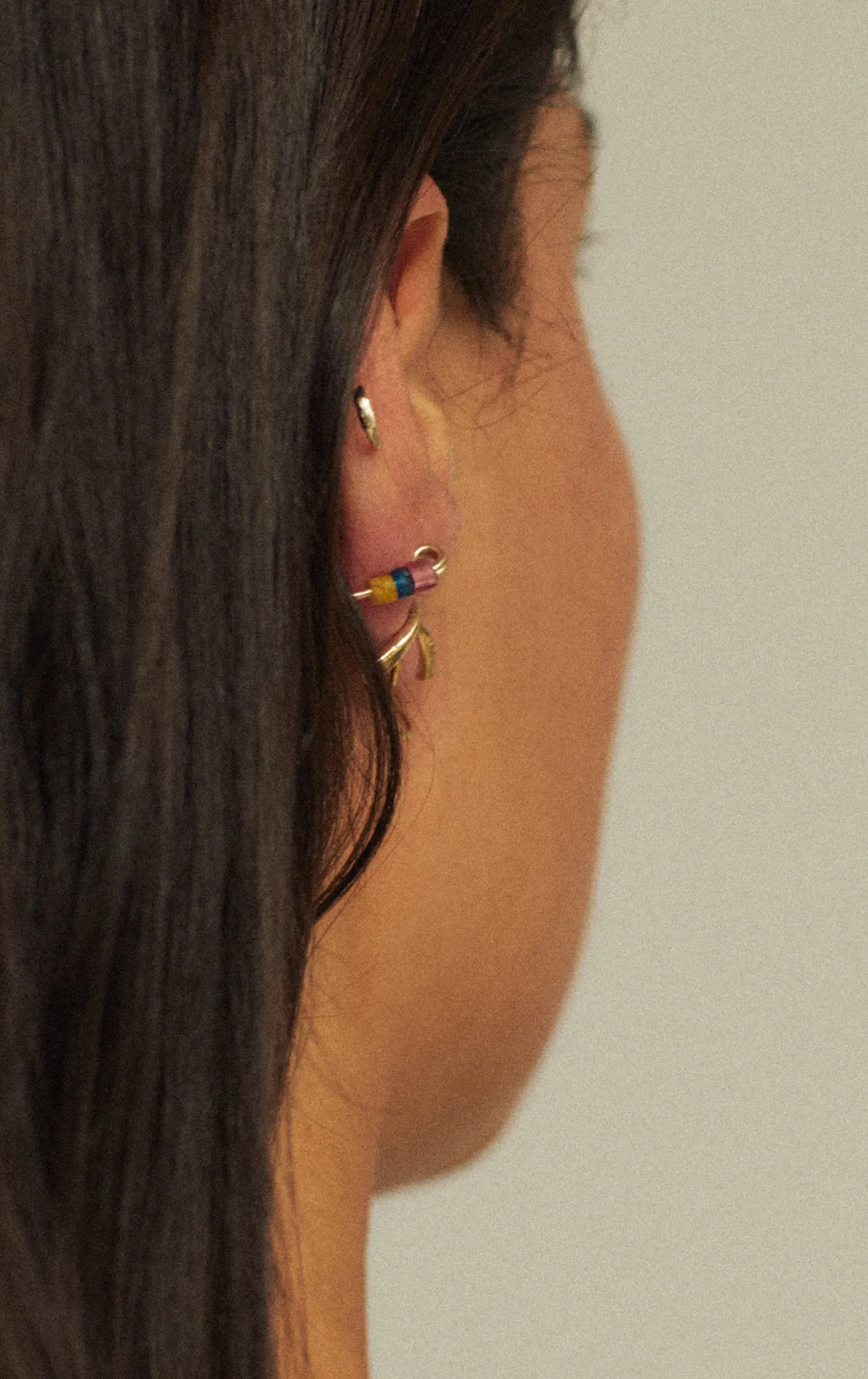 The Rainbow Resin Pin | Solid Gold