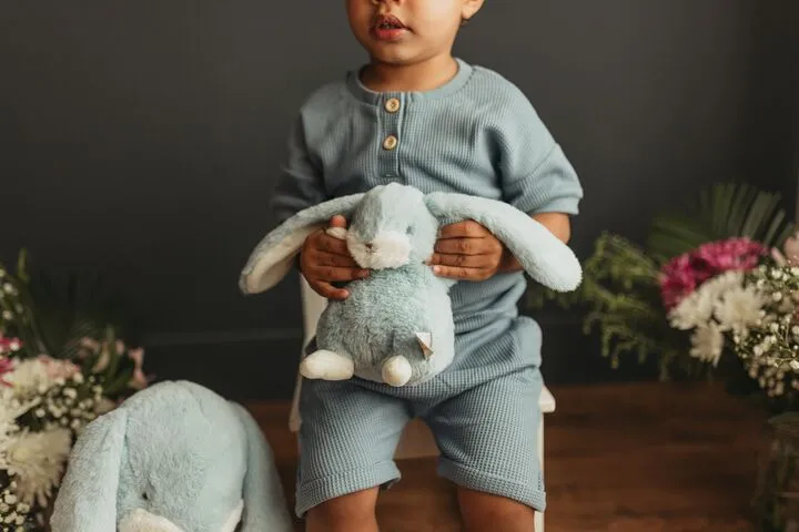 Tiny Nibble 8" Bunny Plush - Blue