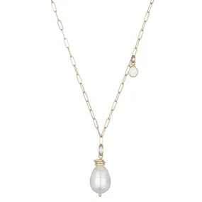 Tokyo Pearl and Diamond Slice Drop Necklace
