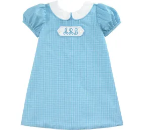 Turq Classic Checks Tab Dress