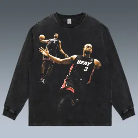 VINTAGE LONG SLEEVE TEE | LEBRON JAMES-DWYANE WADE
