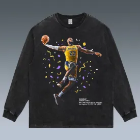 VINTAGE LONG SLEEVE TEE | LEBRON JAMES& NBA'S NEW SCORING KING 38,388 POINTS