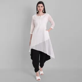 White Naira Kurta Pants Set
