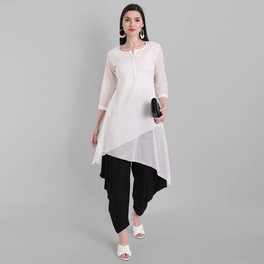 White Naira Kurta Pants Set