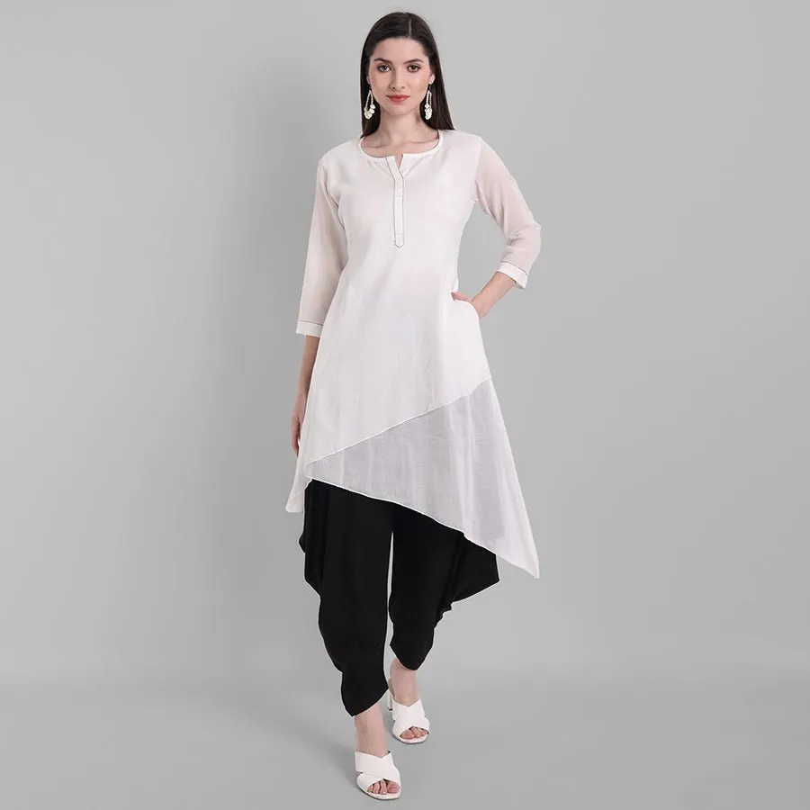 White Naira Kurta Pants Set