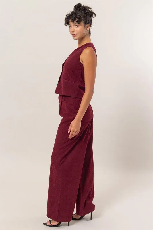 Wine Colored Corduroy Pants