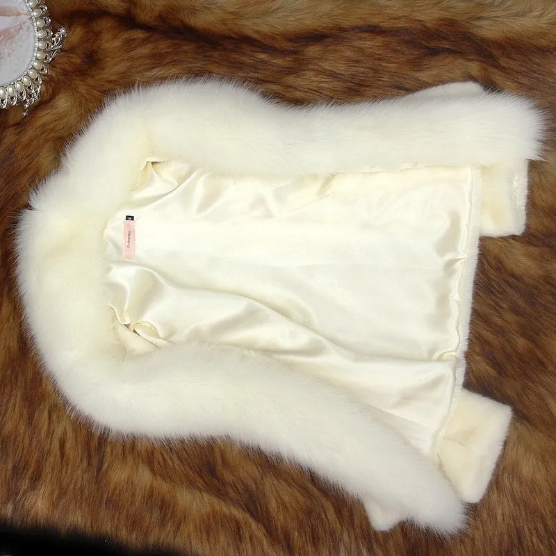 Women Warm Fake Fur Coats S-3XL New Fashion FAUX Fur Coat Elegant Thick Warm Outerwear Fake Fur Jacket