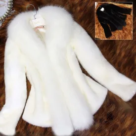 Women Warm Fake Fur Coats S-3XL New Fashion FAUX Fur Coat Elegant Thick Warm Outerwear Fake Fur Jacket